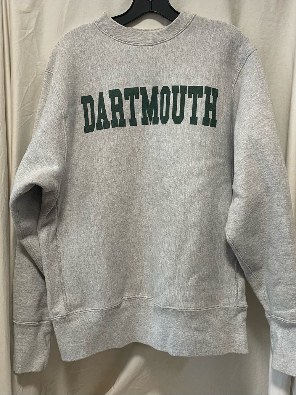 Vintage Dartmouth Gray Crewneck Sweatshirt with Green Lettering
